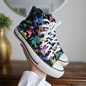 Converse Chuck Taylor All Star High Top Sneakers Grateful Dead Dancing Bears W7